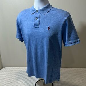 Ralph Lauren Blue Polo Shirt Classic Style